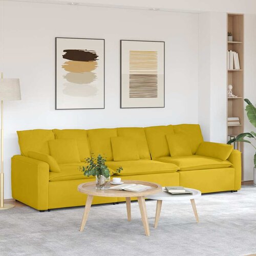  Modularna sofa s jastucima žuta Cene