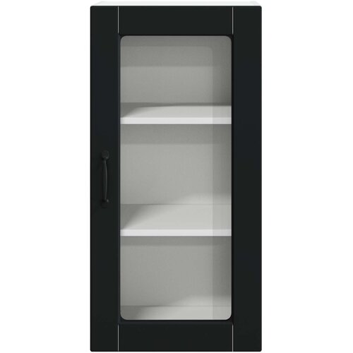  Zidni stakleni ormarić Lucca Crna 40 x 31 x 80 cm Slike