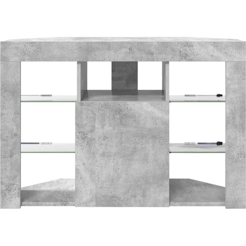  Kotni LED TV ormar 100x40x68cm Betonski sivi Konstruirano drvo Slike