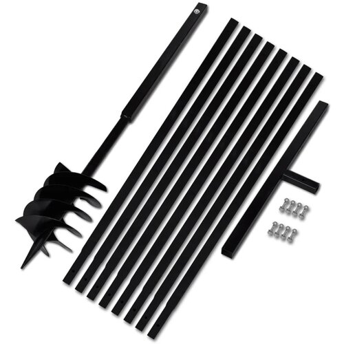 vidaXL Jeklen spiralni vrtalni sveder za zemljo z ročajem 180 mm z 9 m pod., (21366908) Cene