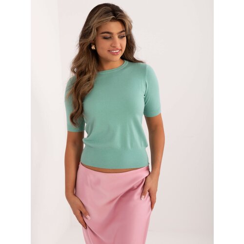Fashion Hunters Mint women's classic sweater with cuff Slike