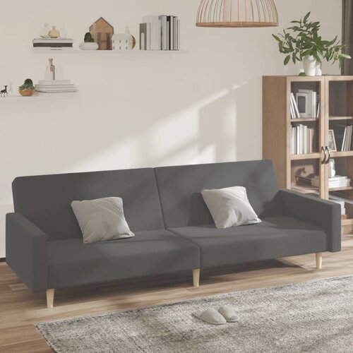 The Living Store Kavč dvosed z ležiščem svetlo sivo blago - Raztegljiv Kavč, (21661475) Cene