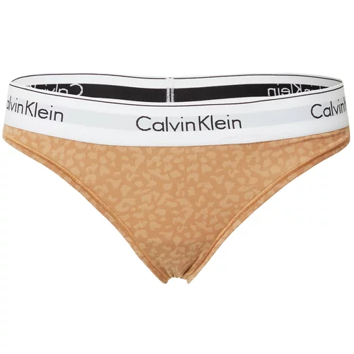 Calvin Klein Underwear Tanga gaćice narančasto žuta / crna / bijela