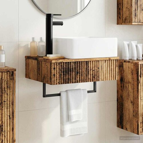  Zidni sudoper Staro drvo 53 x 35 x 39 cm Konstruirano drvo Cijene