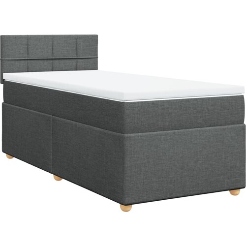 Maison Chic Box spring postelja - Vzmetna postelja z vzmetnico temno siva 100x200 cm blago SL16607, (21895906) Cene