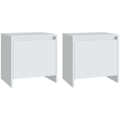 VidaXL noćni ormarići 2 kom bijeli 45 x 34 x 44,5 cm od iverice Slike