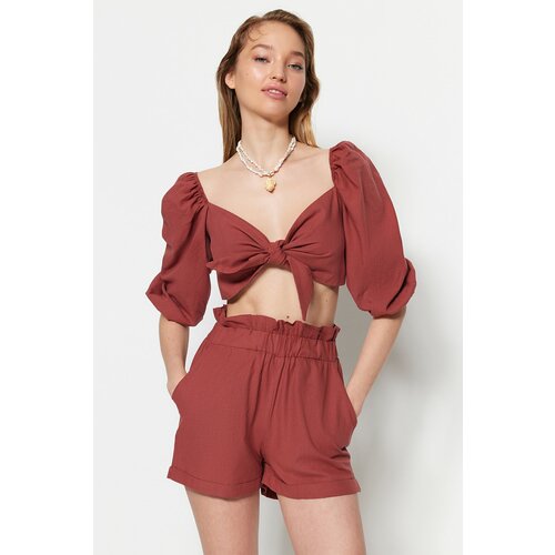 Trendyol Two-Piece Set - Brown - Fitted Slike