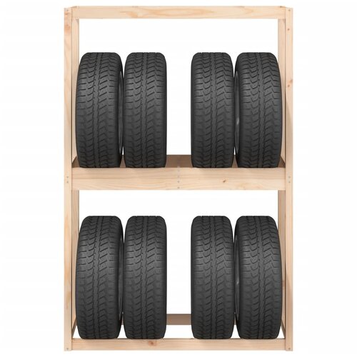  Stalak za gume 120 x 40 x 180 cm od masivne borovine Slike