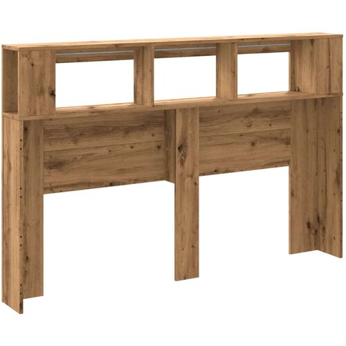 vidaXL LED posteljno vzglavje artisan hrast 160x18,5x103,5 cm inž. les Cene