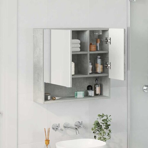  Ogledalo ormar Betonski sivi 59 x 17 x 55 cm Konstruirano drvo Slike