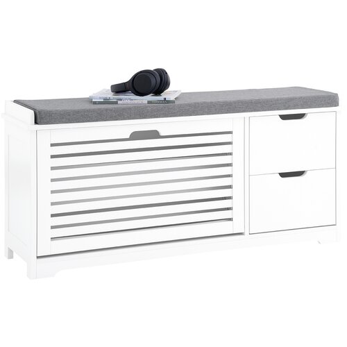 SoBuy stojalo za čevlje, klop za čevlje, omara za čevlje s klopjo FSR185-W, (22108548) Slike