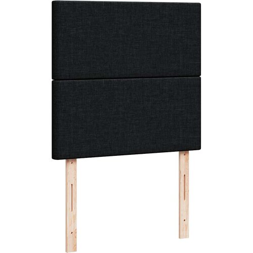  Krevet s oprugama i madracem crni 100 x 200 cm od tkanine Slike