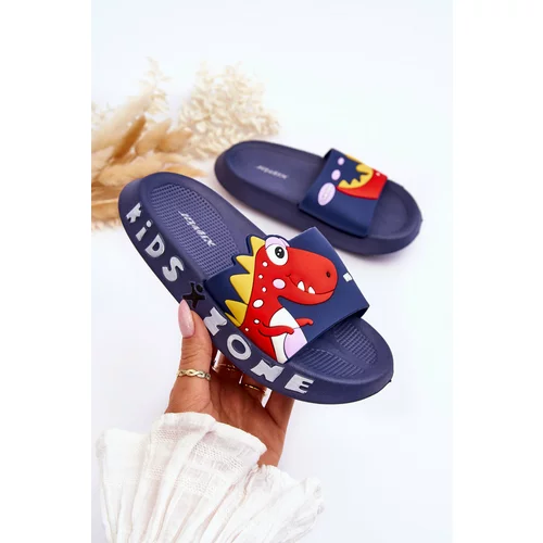 Kesi Children's foam slippers Dinosaur navy blue Dario
