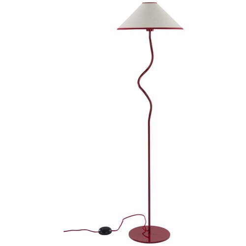 Jotex Rdeča/bela tekstilna zatemnitvena stoječa svetilka (vi&amp;scaron;ina 148 cm) Juliet &amp;ndash; Slike