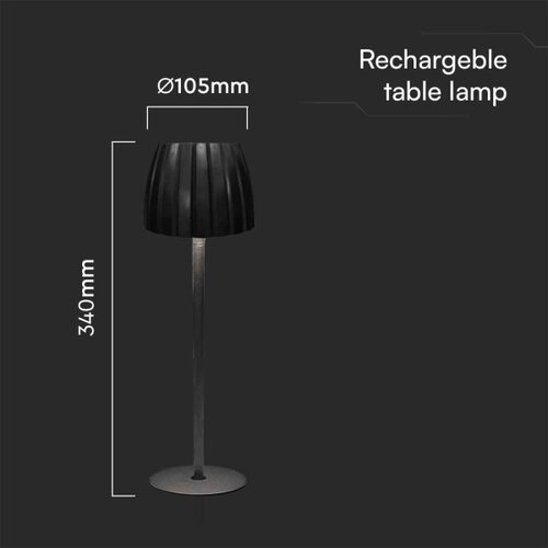  LED prigu&amp;scaron;iva punjiva stolna lampa LED/2,7W/5V 3000-6000K 1800 mAh crna Slike