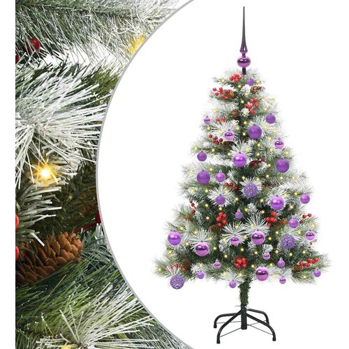  Umjetno božićno drvce S LED lampica Zelena i bijela 120 cm Slike