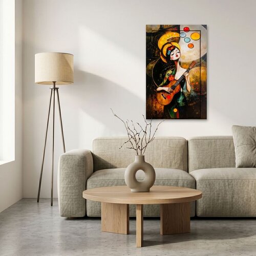 WALLXPERT Melos - 40 x 68 Multicolor Decorative Framed MDF Painting Cene
