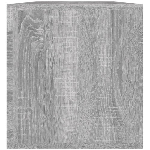  Kutija za pohranu vinilnih ploča siva 71 x 34 x 36 cm drvena Slike