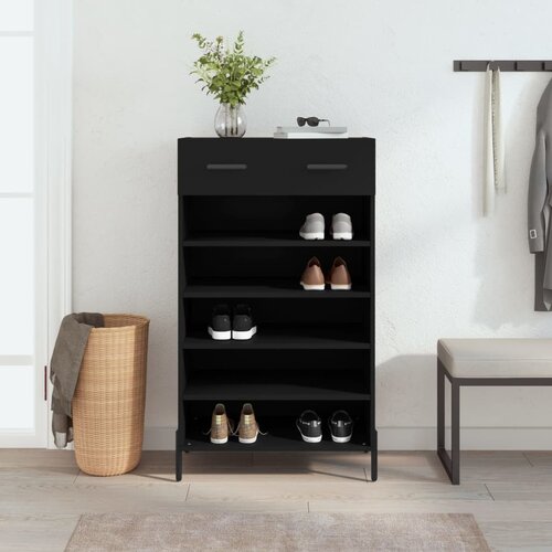 The Living Store Omarica za čevlje črna 60x35x105 cm inženirski les - Omarica Za Čevlje, (21430722) Slike