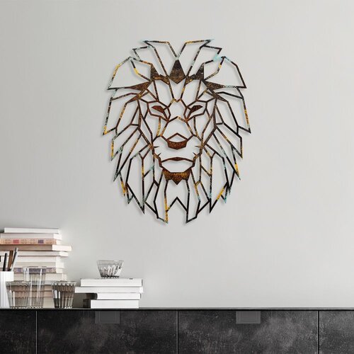 Wallity Zidna dekoracija Lion-3, 40cmx50cm, Bakar Slike