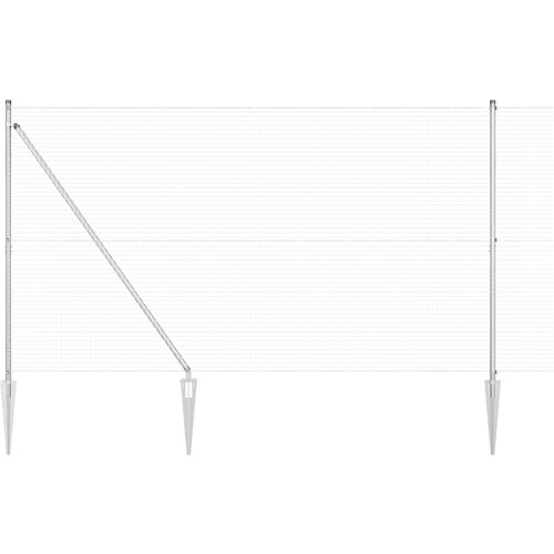 vidaXL Varjena žičnata ograja z 13 konicami 1.5x50 m Pocinkano jeklo Cene