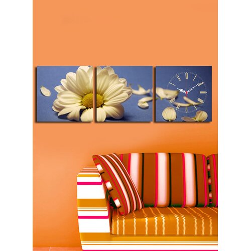 Wallity Zidni sat 3P2828CS-1, 90x28 cm, 3 dijela Slike