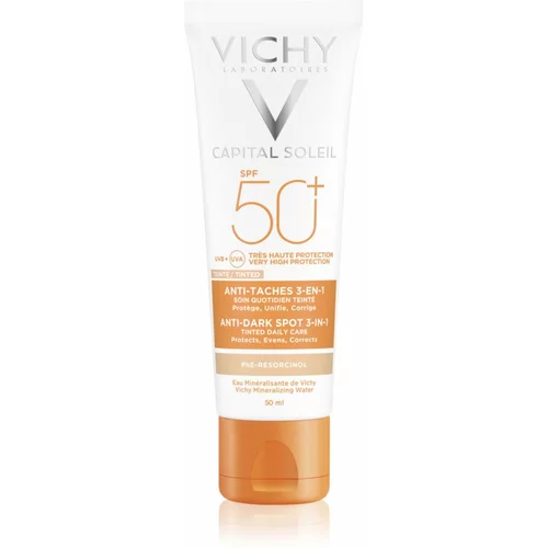 Vichy Capital Soleil tonirana njega protiv pigmentacijskih mrlja 3 u 1 SPF 50+ Tinted 50 ml