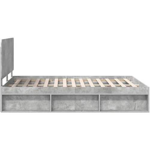  Okvir za krevet Beton 160 x 200 cm Čvrsto borovo drvo Slike
