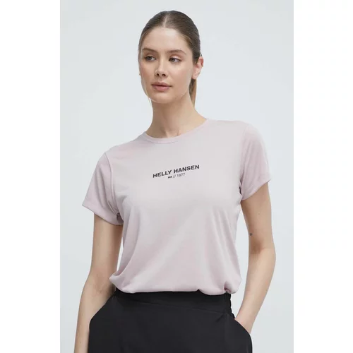 Helly Hansen Kratka majica ženski, roza barva