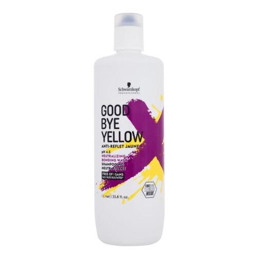 Schwarzkopf Professional Goodbye Yellow pH 4.5 Neutralizing Wash 1000 ml šampon svetli lasje za ženske Cene