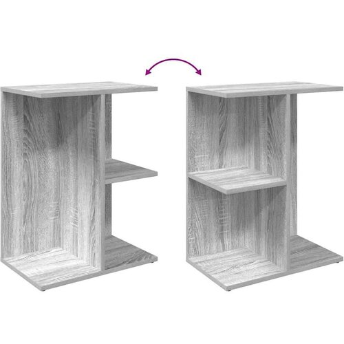 VidaXL Noćni ormarići 2kom siva sonoma 46,5x29x61cm konstruiranog drva Slike