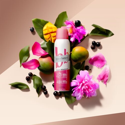 Bruno Banani Pure Woman Sparkling Mango &amp;amp; Peony antiperspirant 48 ur za ženske 150 ml Slike