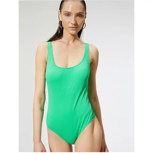 Koton Swimsuit - Green - Plain