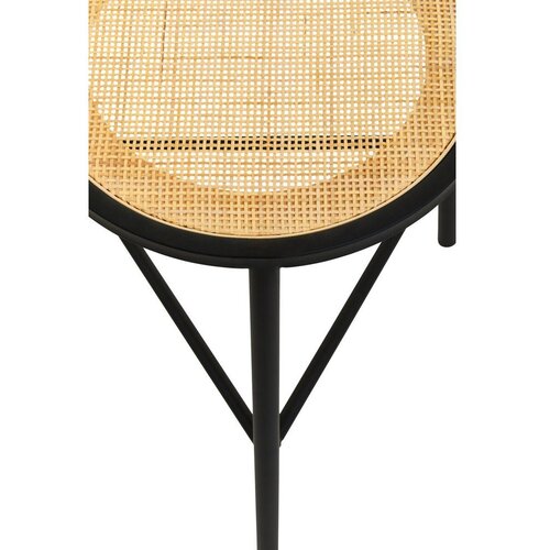 Premier Housewares Črn/v naravni barvi stolček iz ratana Depok &amp;ndash; Slike