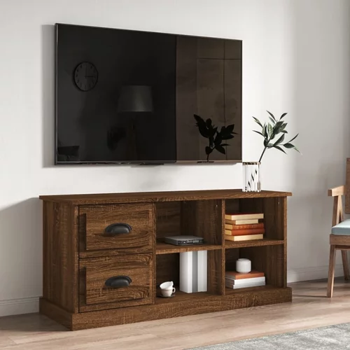 vidaXL TV omarica rjav hrast 102x35,5x47,5 cm inženirski les