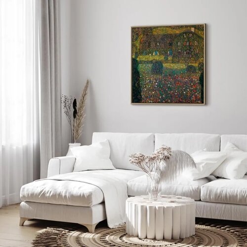  Slika - Gustav Klimt &amp;ndash; Country House on the Attersee Lake 60x60 U prirodnom drvenom okviru Slike