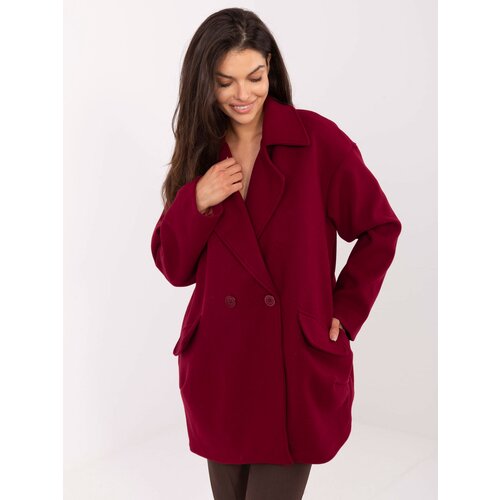 RUE PARIS Coat IT-EN-A9582.86-burgundy Cene