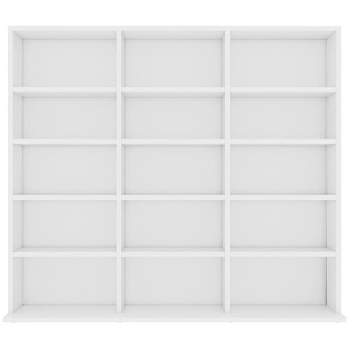  za CD-ove bijeli 100 x 23 x 89,5 cm konstruirano drvo Slike