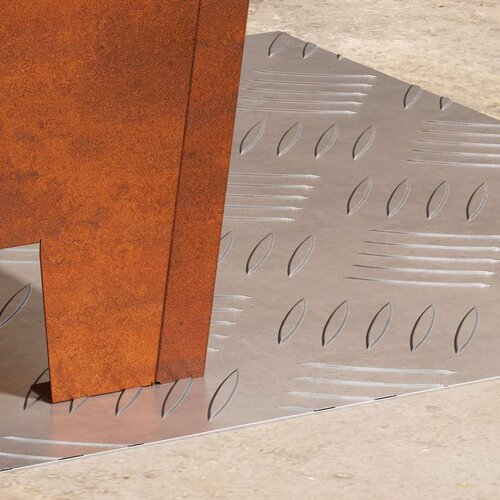  Aluminijski rebrasti lim 2 kom Anti-Sklizno 40x40 cm Slike
