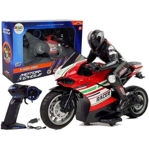 SPORTS Motorcycle 2.4G Remote Controlled Racer Range 35m Red Cene