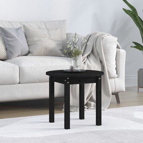 vidaXL Stolić za kavu crni Ø 45x40 cm od masivne borovine Cijene