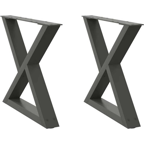  Noge za stolić 2 kom antracit 50x(42-43 3) cm čelik Slike