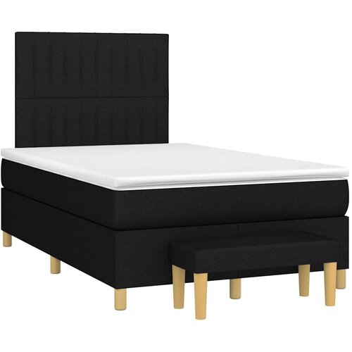  box spring s madracem crni 120 x 190 cm od tkanine Cijene