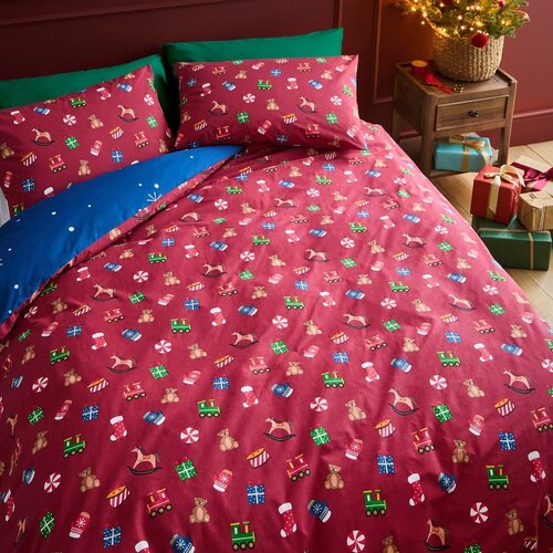 Catherine Lansfield Posteljina za krevet za jednu osobu 135x200 cm Santa&amp;#039;s Workshop &amp;ndash; Slike