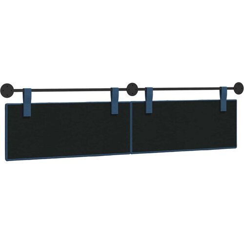  Držeće uzglavlje Zidne Prugasti Plava 210 x 55 x 5 cm tkanina - Plava 200 cm bez LED Slike