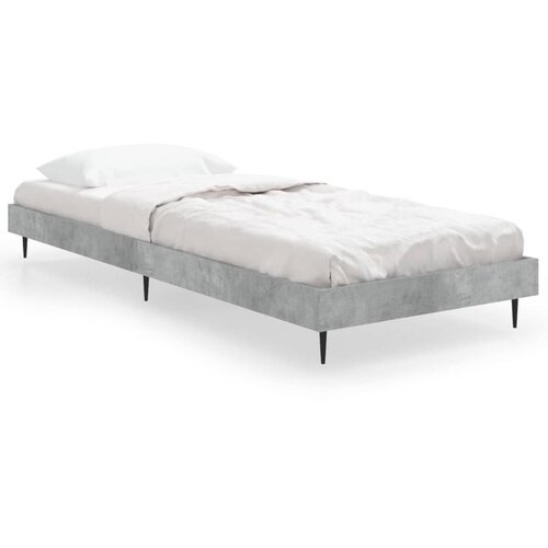 VidaXL Posteljni okvir betonsko siv 75x190 cm inženirski les, (20738995) Slike