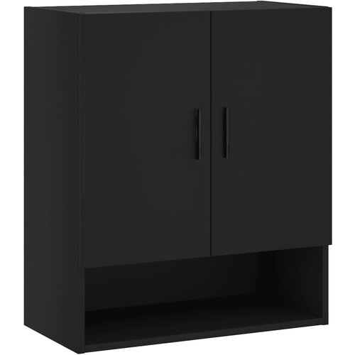 Maison Chic Stenska omarica - Zidna omarica črna 60x31x70 cm inženirski les iu120, (22063047) Slike