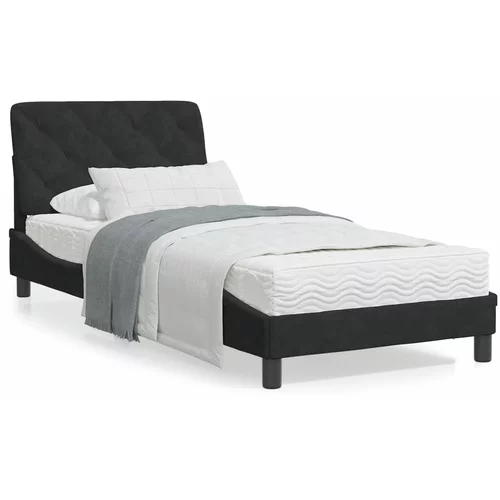 vidaXL Okvir kreveta s LED svjetlima crni 80 x 200 cm baršunasti