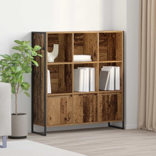 vidaXL Ormarić za knjige 2 pcs Staro drvo 99,5 x 30 x 108,5 cm Cene