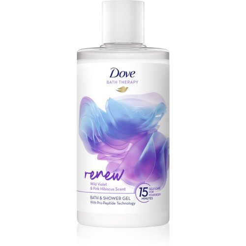 Dove Bath Therapy Renew gel za prhanje in kopanje Wild Violet & Pink Hibiscus 400 ml Cene